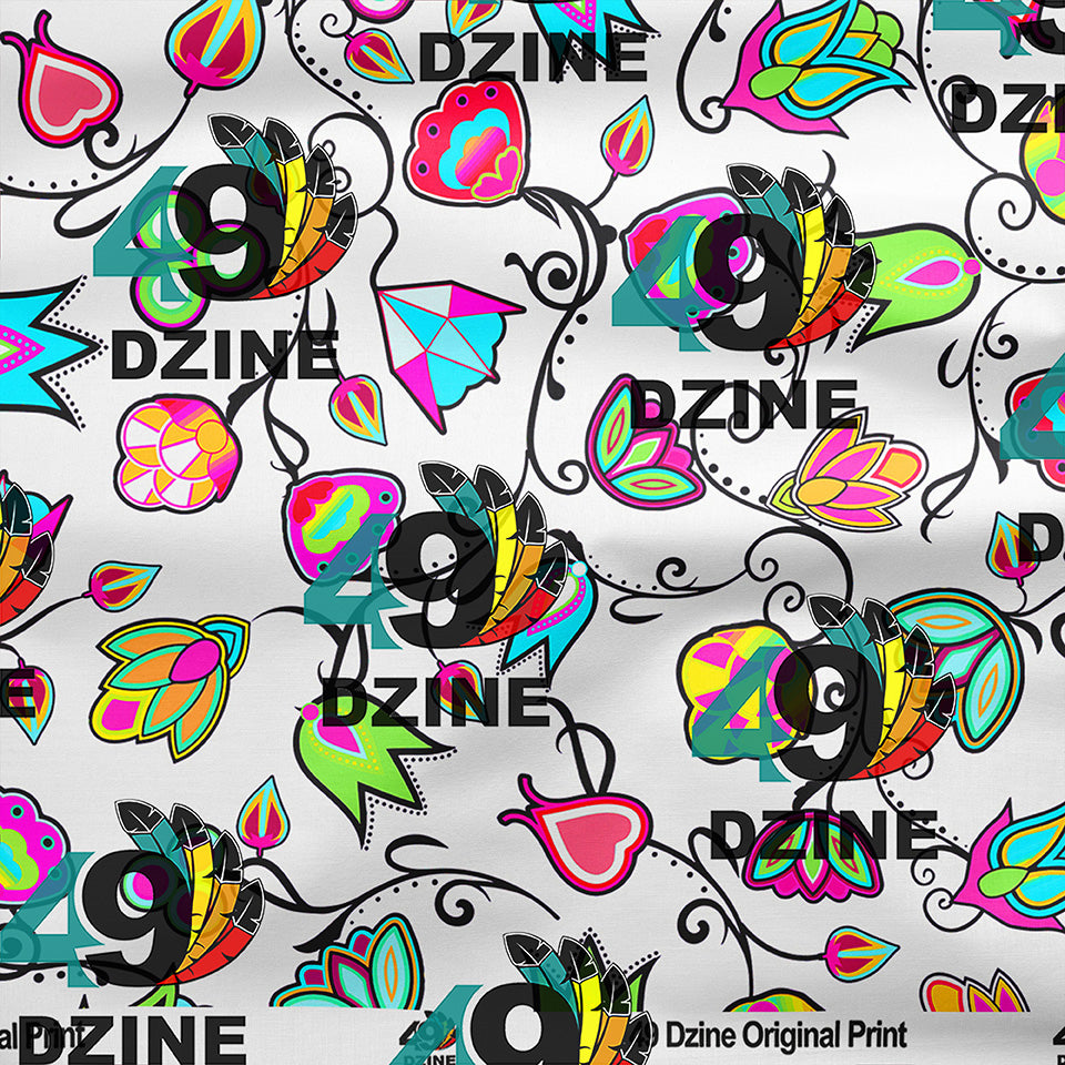 Indigenous Paisley White 42 inch Cotton Poplin Pre Order