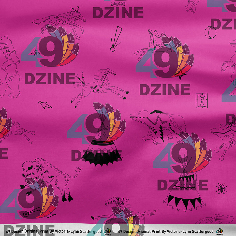 Ledger Dabbles Magenta 42 Inch Cotton Poplin Pre Order