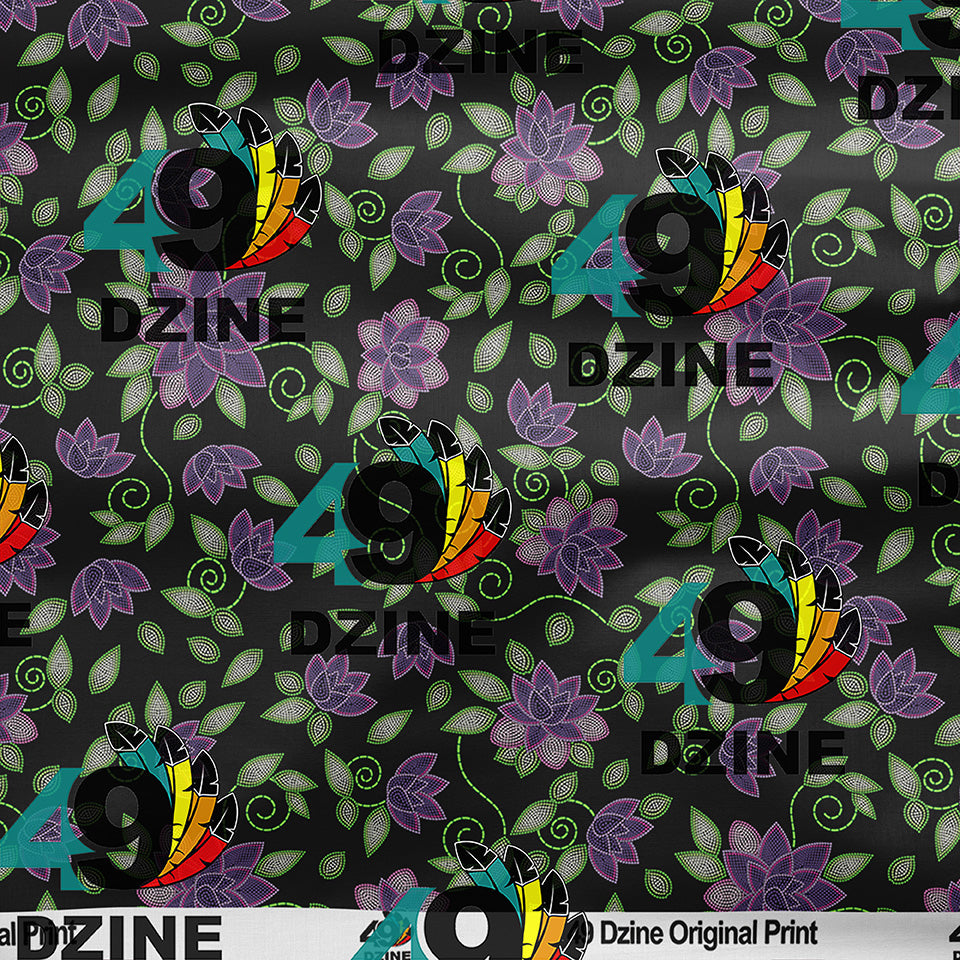 Purple Beaded Rose 56 inch Cotton Poplin Pre Order
