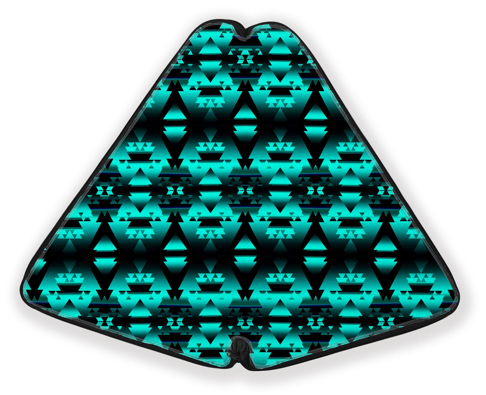 27 Inch Fan Case - Dark Teal Winter Camp