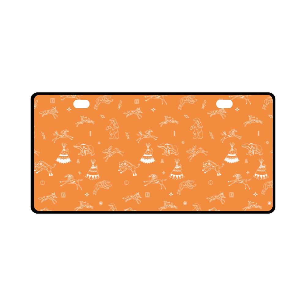 Ledger Dabbles Orange License Plate