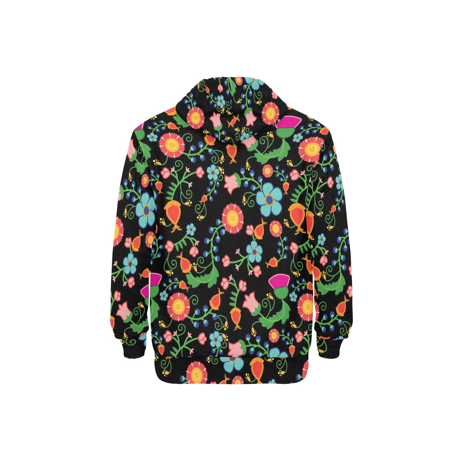 Bee Spring Night Men's Long Sleeve Fleece Hoodie