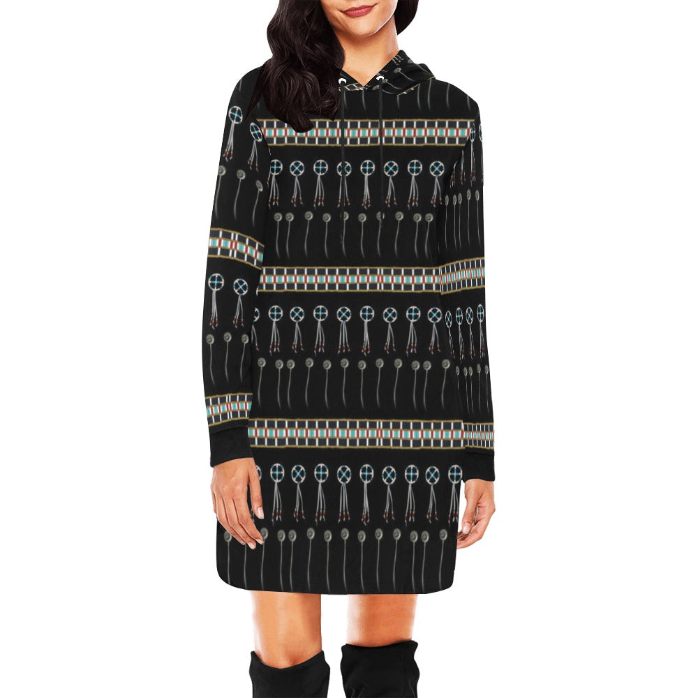 Beaded Bracelet Hoodie Dress