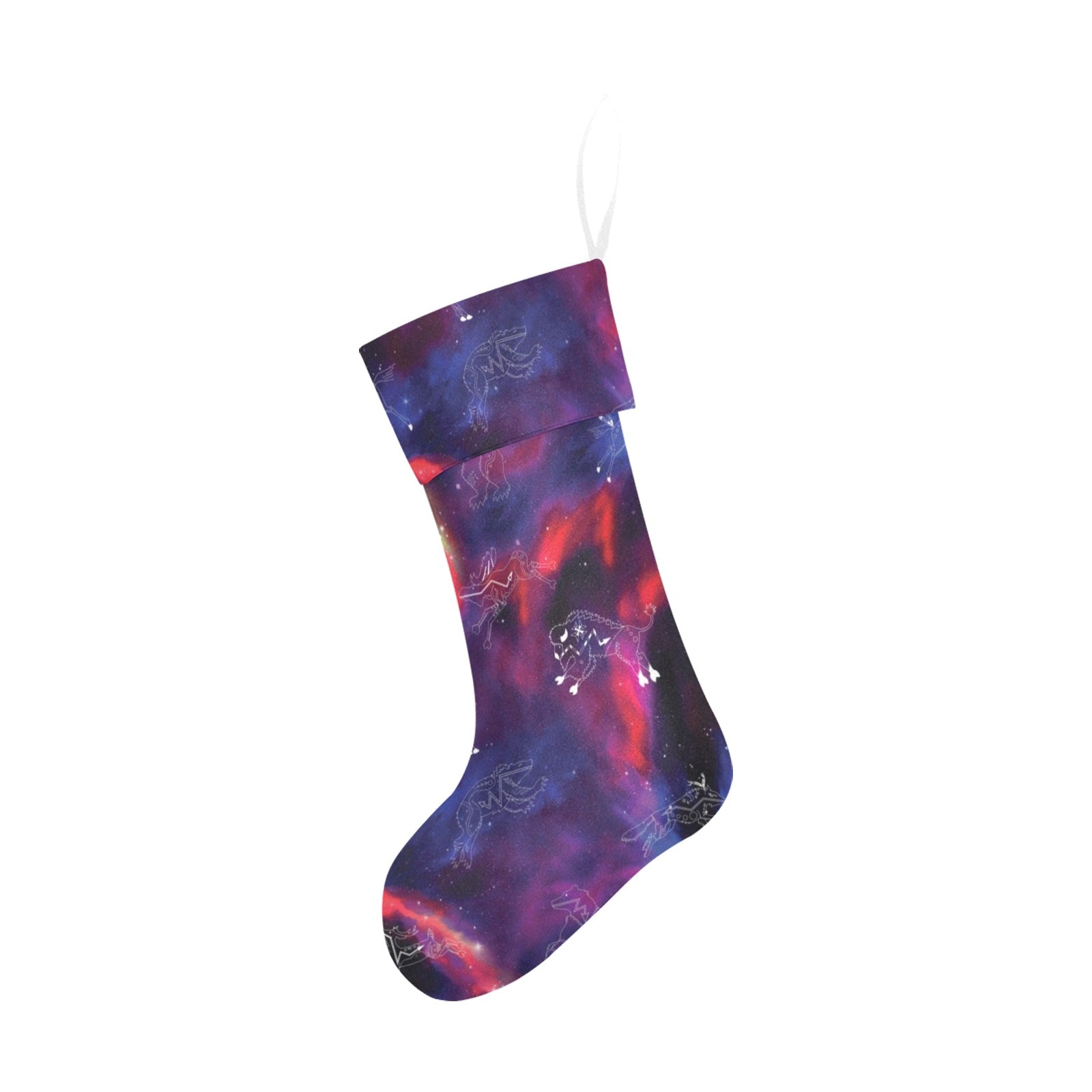 Animal Ancestors 3 Blue Pink Swirl Christmas Stocking