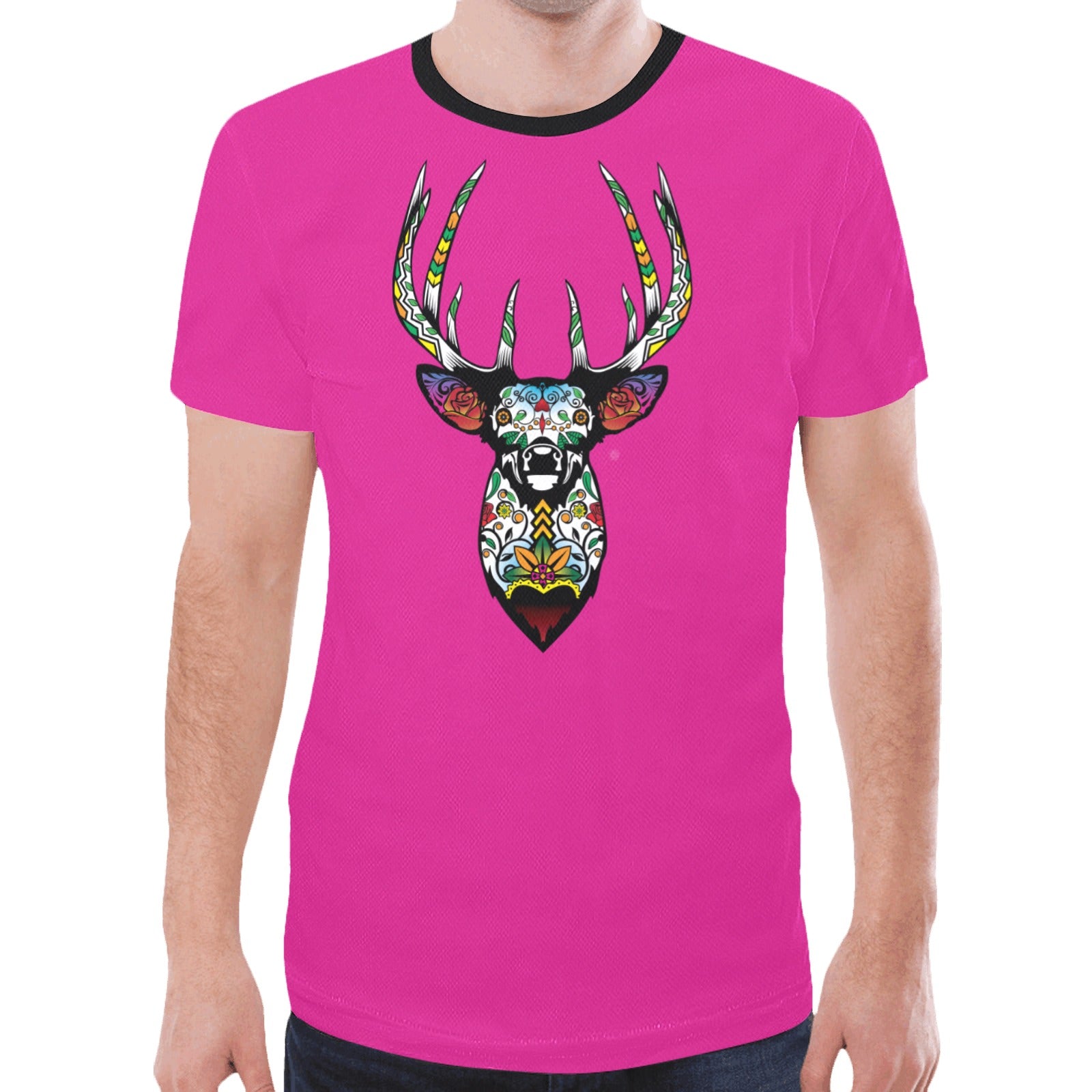 Elk Spirit Guide (Pink) T-shirt for Men