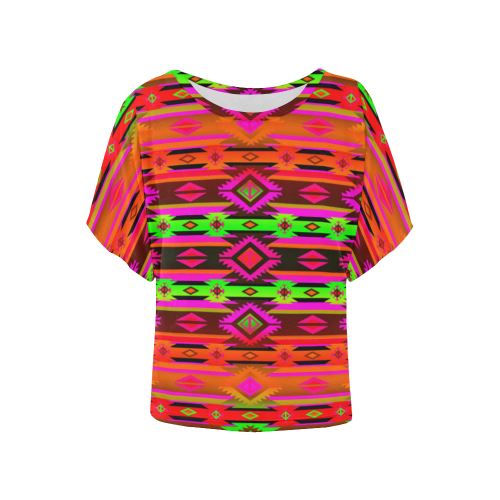 Adobe Afternoon Women's Batwing-Sleeved Blouse T shirt (Model T44) Women's Batwing-Sleeved Blouse T shirt (T44) e-joyer