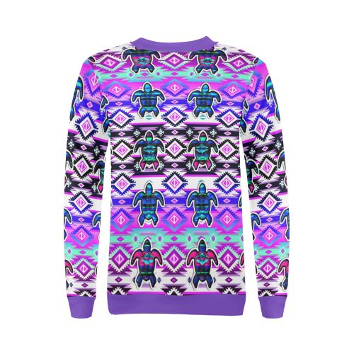 Adobe Dance Turtle All Over Print Crewneck Sweatshirt for Women (Model H18) Crewneck Sweatshirt for Women (H18) e-joyer