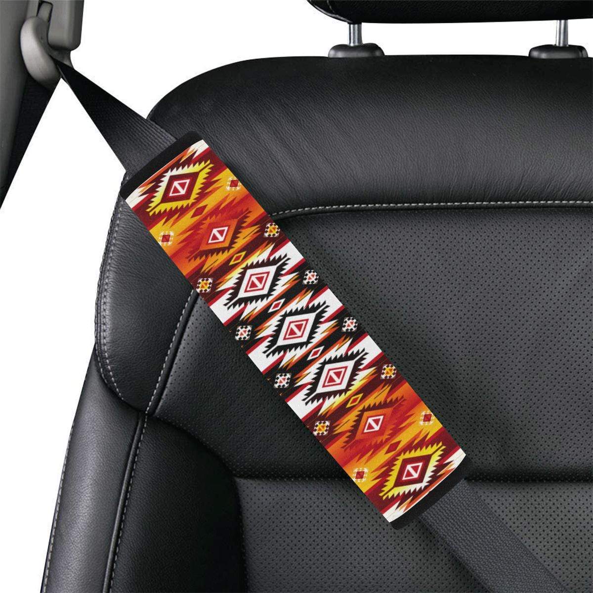 Adobe Fire Car Seat Belt Cover 7''x12.6'' Car Seat Belt Cover 7''x12.6'' e-joyer