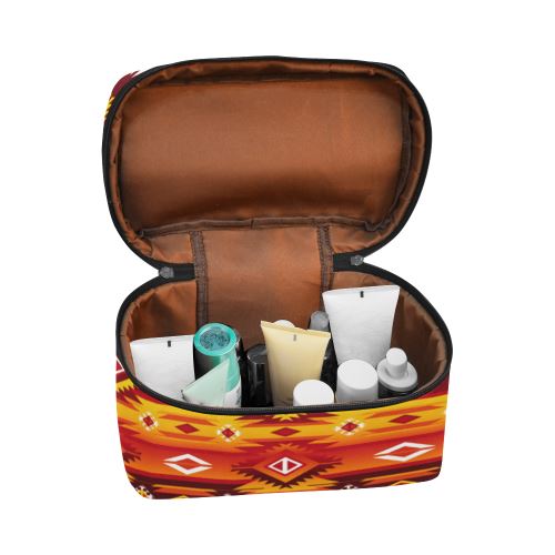 Adobe Fire Cosmetic Bag/Large (Model 1658) Cosmetic Bag e-joyer