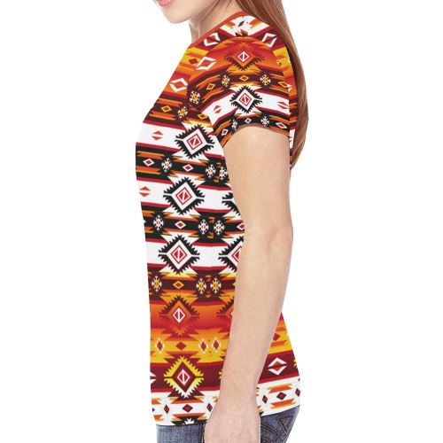 Adobe Fire New All Over Print T-shirt for Women (Model T45) New All Over Print T-shirt for Women (T45) e-joyer
