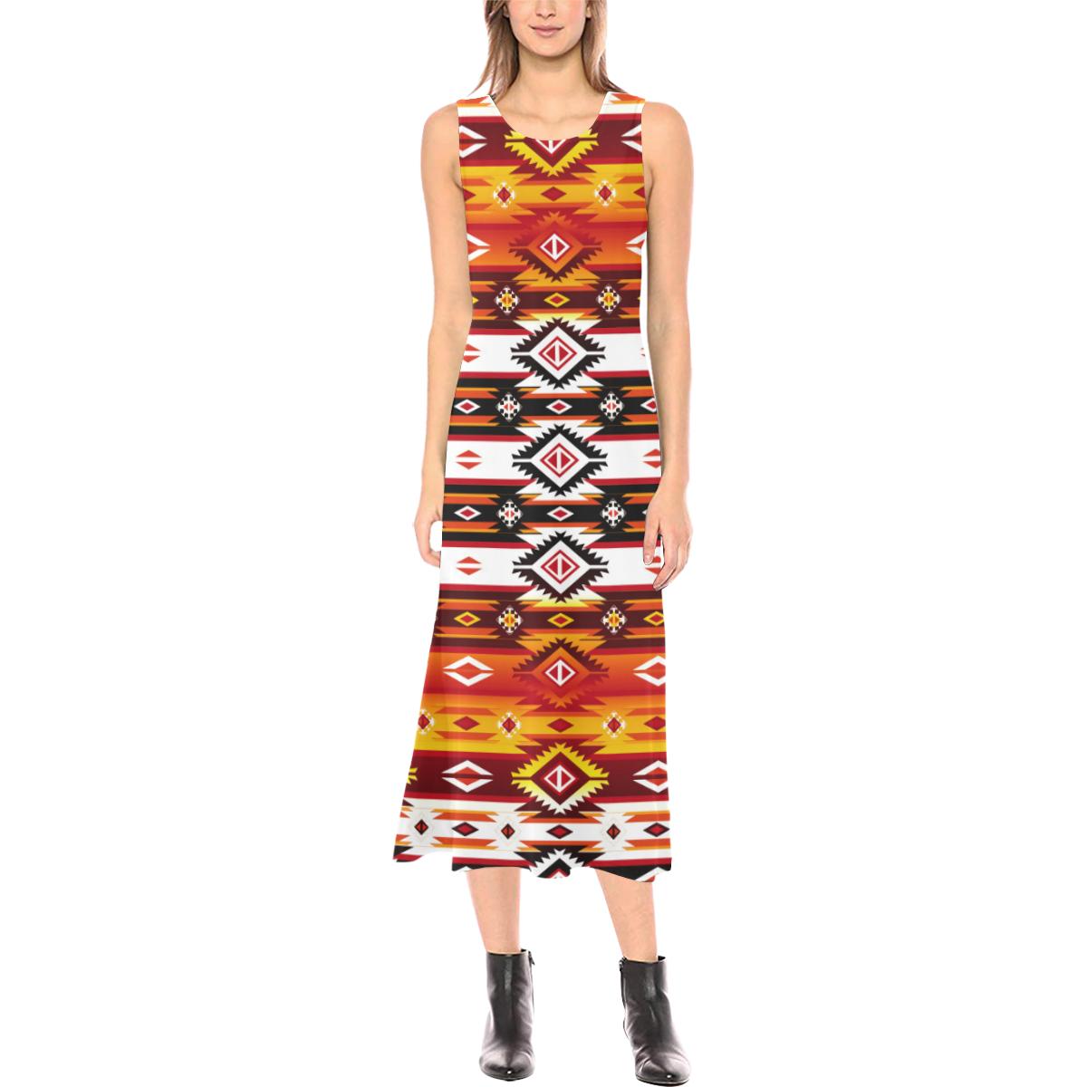 Adobe Fire Phaedra Sleeveless Open Fork Long Dress (Model D08) Phaedra Sleeveless Open Fork Long Dress (D08) e-joyer