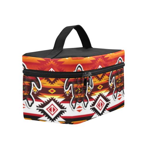 Adobe Fire Turtle Cosmetic Bag/Large (Model 1658) Cosmetic Bag e-joyer