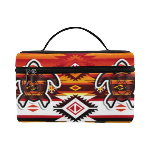 Adobe Fire Turtle Cosmetic Bag/Large (Model 1658) Cosmetic Bag e-joyer