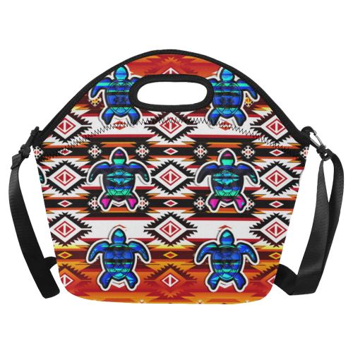 Adobe Fire Turtle Neoprene Lunch Bag/Large (Model 1669) Neoprene Lunch Bag/Large (1669) e-joyer