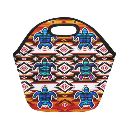 Adobe Fire Turtle Neoprene Lunch Bag/Small (Model 1669) Neoprene Lunch Bag/Small (1669) e-joyer