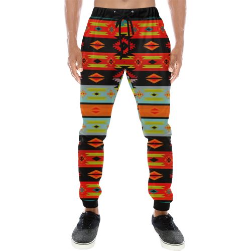 Adobe Kiva Men's All Over Print Sweatpants (Model L11) Men's All Over Print Sweatpants (L11) e-joyer