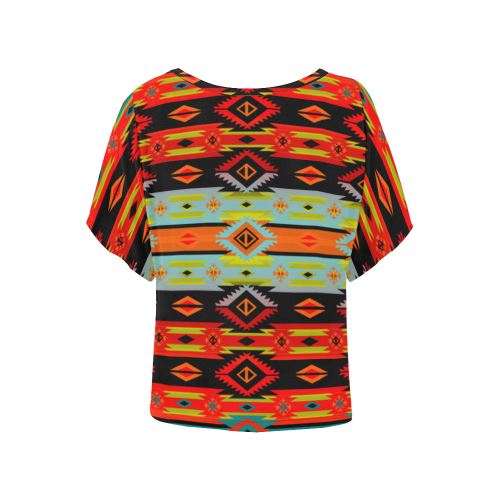 Adobe Kiva Women's Batwing-Sleeved Blouse T shirt (Model T44) Women's Batwing-Sleeved Blouse T shirt (T44) e-joyer