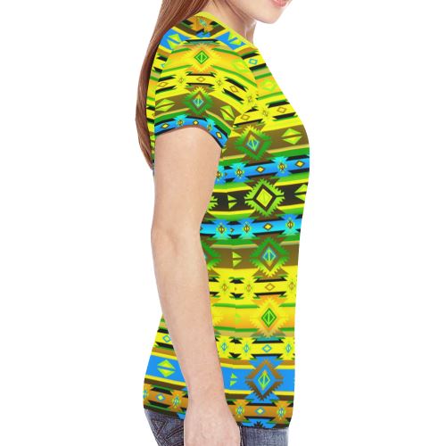 Adobe Midnight New All Over Print T-shirt for Women (Model T45) New All Over Print T-shirt for Women (T45) e-joyer