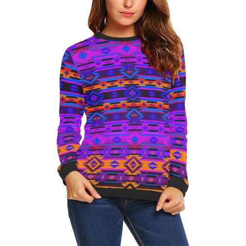Adobe Morning All Over Print Crewneck Sweatshirt for Women (Model H18) Crewneck Sweatshirt for Women (H18) e-joyer
