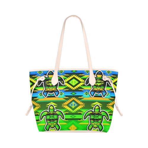 Adobe-Nature-Turtle Clover Canvas Tote Bag (Model 1661) Clover Canvas Tote Bag (1661) e-joyer