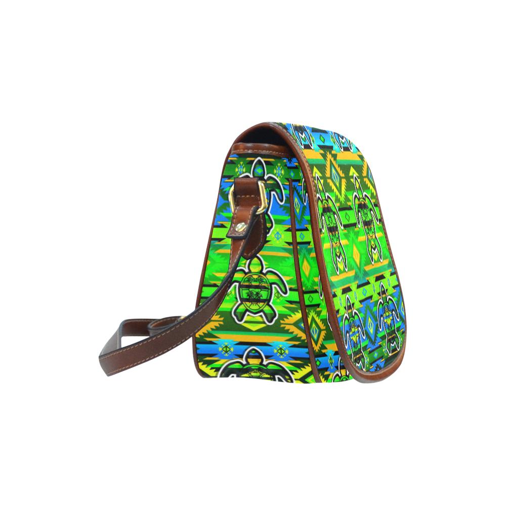 Adobe Nature Turtle Saddle Bag/Small (Model 1649) Full Customization Saddle Bag/Small (Full Customization) e-joyer