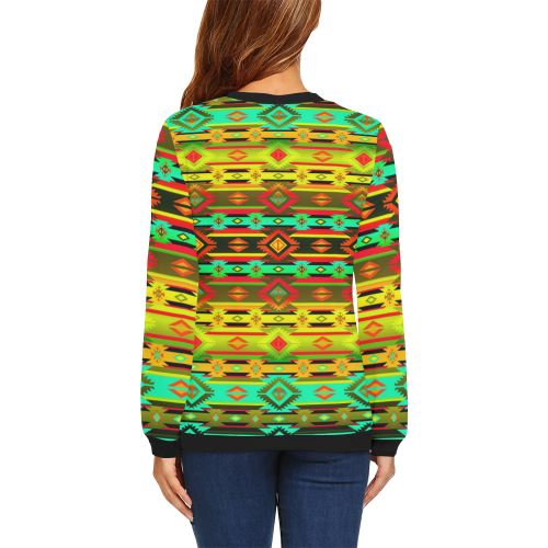 Adobe Sky All Over Print Crewneck Sweatshirt for Women (Model H18) Crewneck Sweatshirt for Women (H18) e-joyer