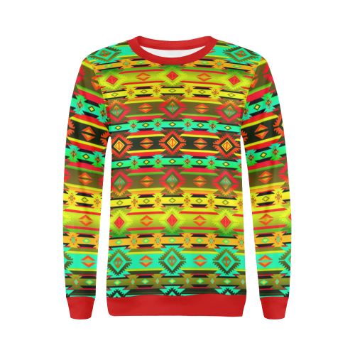 Adobe Sky All Over Print Crewneck Sweatshirt for Women (Model H18) Crewneck Sweatshirt for Women (H18) e-joyer