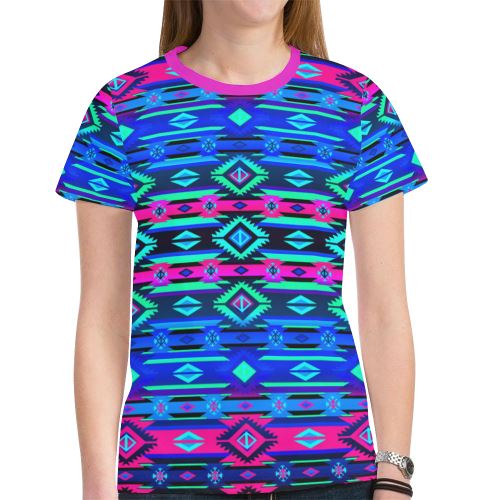 Adobe Sunset New All Over Print T-shirt for Women (Model T45) New All Over Print T-shirt for Women (T45) e-joyer
