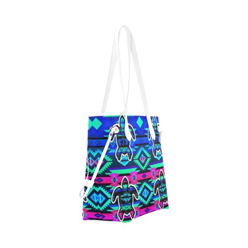 Adobe Sunset Turtle Clover Canvas Tote Bag (Model 1661) Clover Canvas Tote Bag (1661) e-joyer