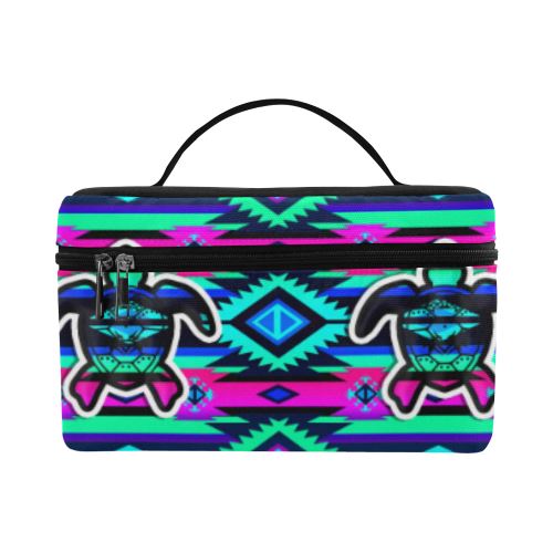 Adobe Sunset Turtle Cosmetic Bag/Large (Model 1658) Cosmetic Bag e-joyer
