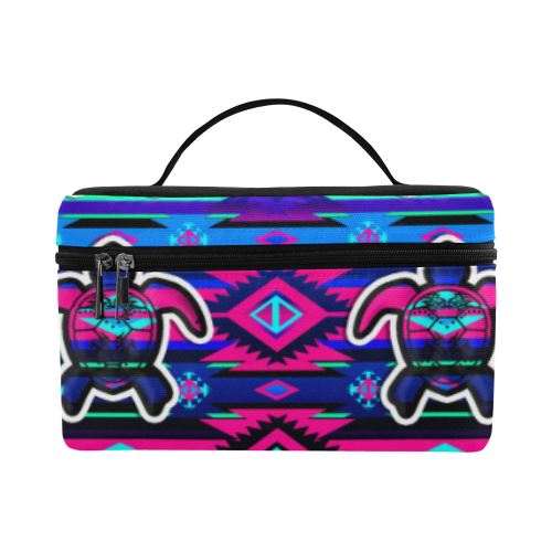 Adobe Sunset Turtle Cosmetic Bag/Large (Model 1658) Cosmetic Bag e-joyer