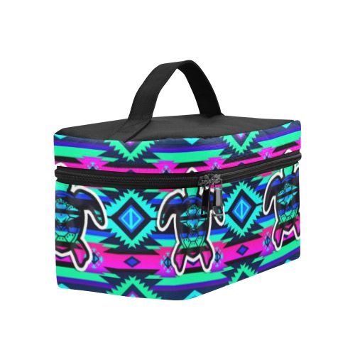 Adobe Sunset Turtle Cosmetic Bag/Large (Model 1658) Cosmetic Bag e-joyer