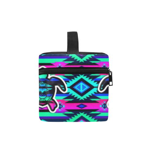 Adobe Sunset Turtle Cosmetic Bag/Large (Model 1658) Cosmetic Bag e-joyer