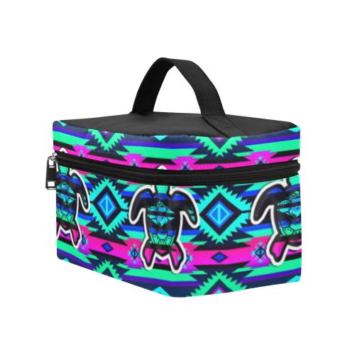 Adobe Sunset Turtle Cosmetic Bag/Large (Model 1658) Cosmetic Bag e-joyer