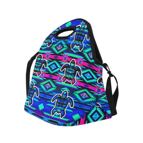 Adobe Sunset Turtle Neoprene Lunch Bag/Large (Model 1669) Neoprene Lunch Bag/Large (1669) e-joyer