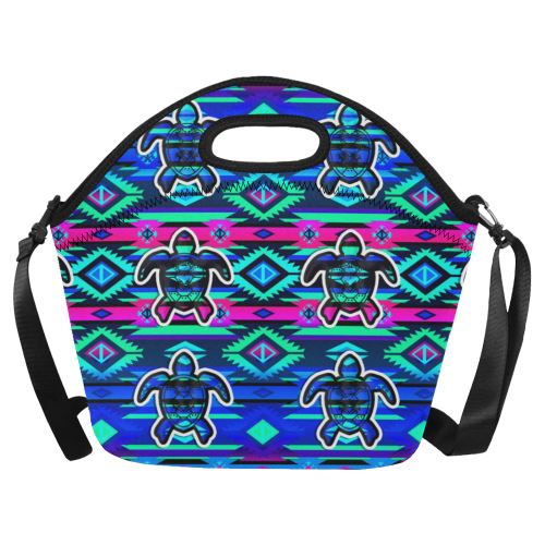 Adobe Sunset Turtle Neoprene Lunch Bag/Large (Model 1669) Neoprene Lunch Bag/Large (1669) e-joyer