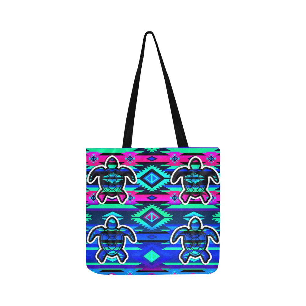 Adobe Sunset Turtle Reusable Shopping Bag Model 1660 (Two sides) Shopping Tote Bag (1660) e-joyer