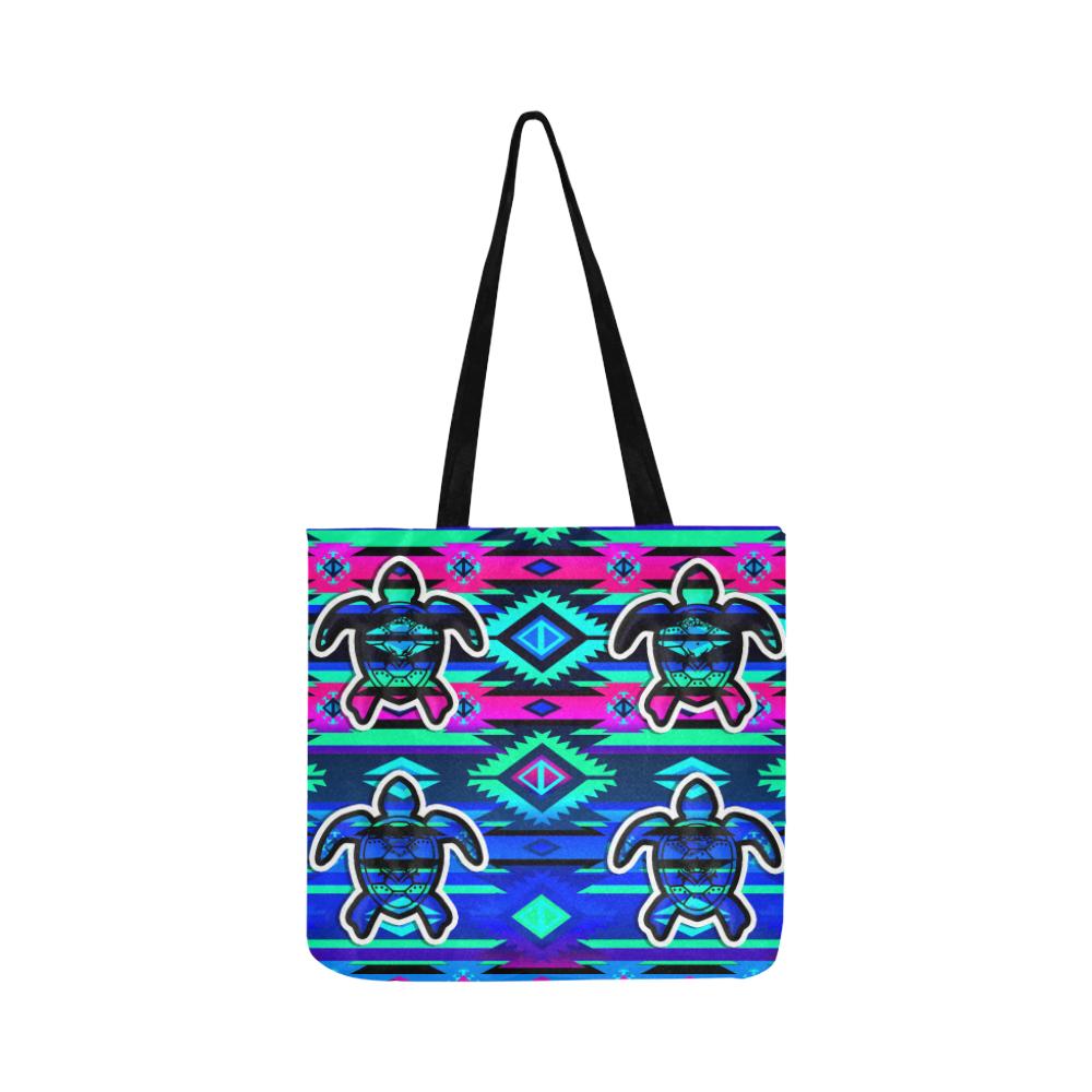 Adobe Sunset Turtle Reusable Shopping Bag Model 1660 (Two sides) Shopping Tote Bag (1660) e-joyer