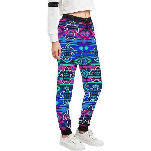 Adobe Sunset Turtle Women's All Over Print Sweatpants (Model L11) Women's All Over Print Sweatpants (L11) e-joyer