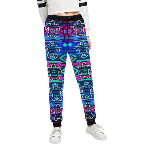 Adobe Sunset Turtle Women's All Over Print Sweatpants (Model L11) Women's All Over Print Sweatpants (L11) e-joyer