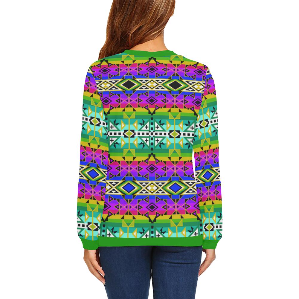 After the Northwest Rain All Over Print Crewneck Sweatshirt for Women (Model H18) Crewneck Sweatshirt for Women (H18) e-joyer