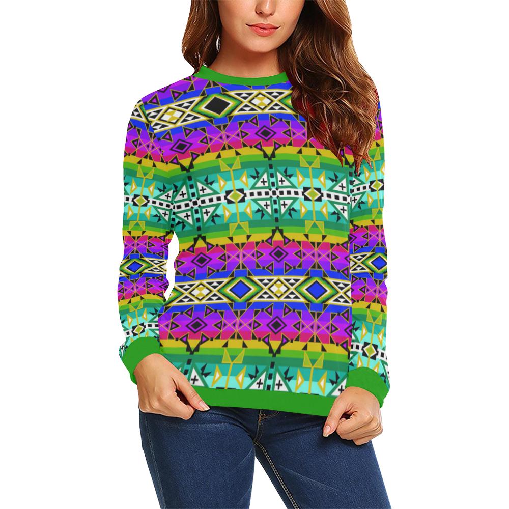 After the Northwest Rain All Over Print Crewneck Sweatshirt for Women (Model H18) Crewneck Sweatshirt for Women (H18) e-joyer