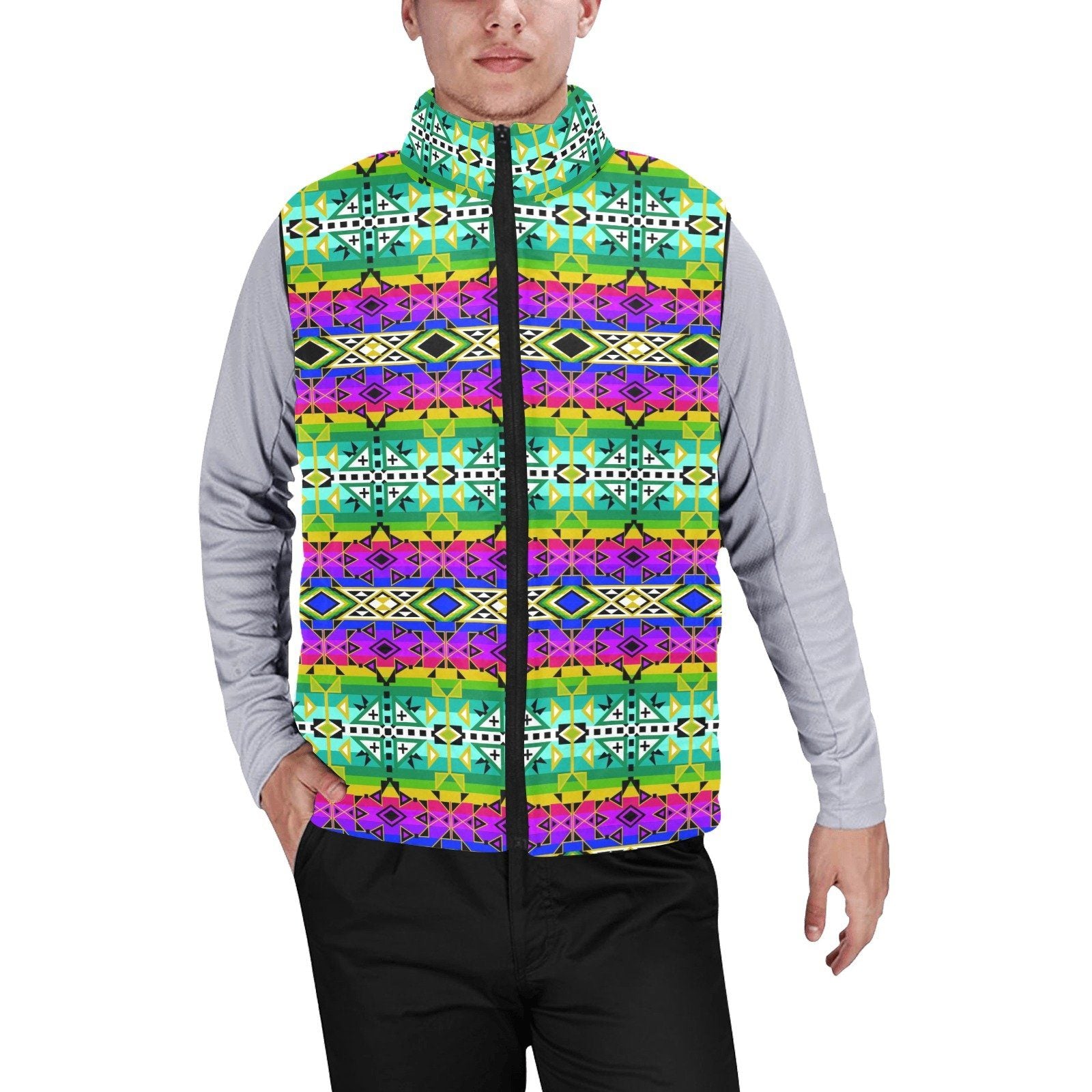 After the Northwest Rain Men's Padded Vest Jacket (Model H44) Men's Padded Vest Jacket (H44) e-joyer