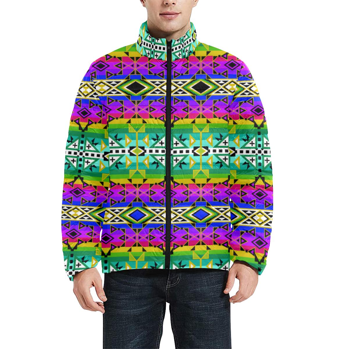 After the Northwest Rain Men's Stand Collar Padded Jacket (Model H41) Men's Stand Collar Padded Jacket (H41) e-joyer