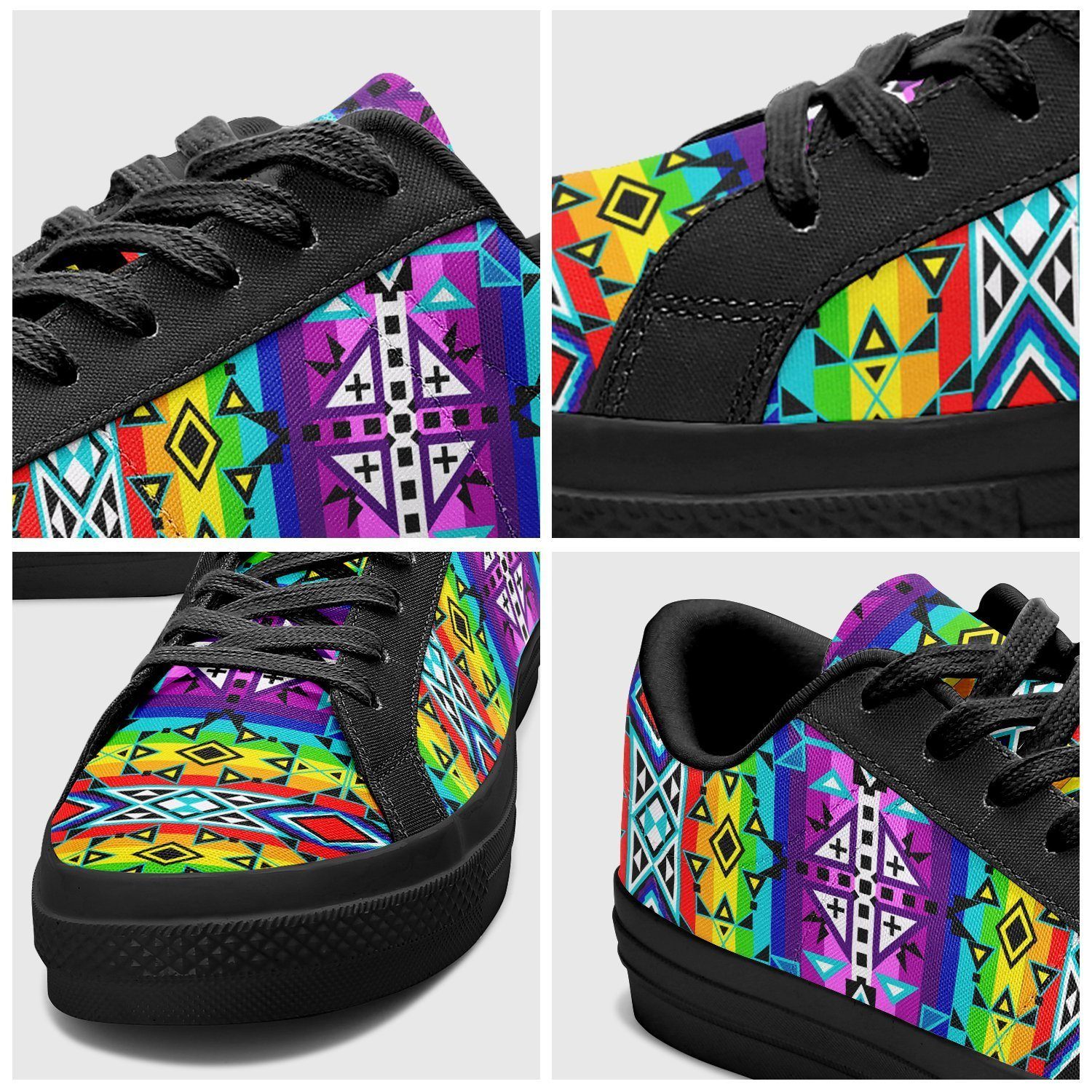 After the Rain Aapisi Low Top Canvas Shoes Black Sole 49 Dzine