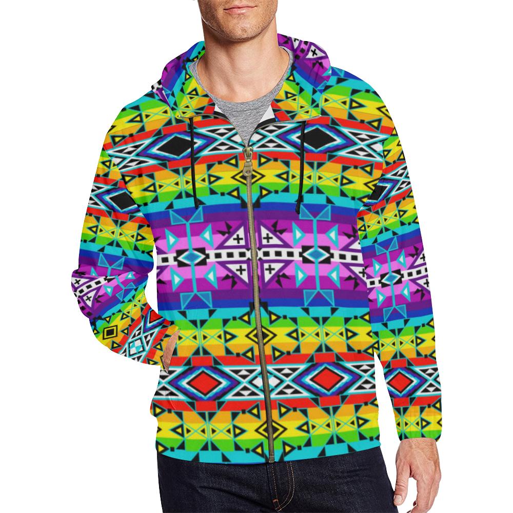 After the Rain All Over Print Full Zip Hoodie for Men (Model H14) All Over Print Full Zip Hoodie for Men (H14) e-joyer