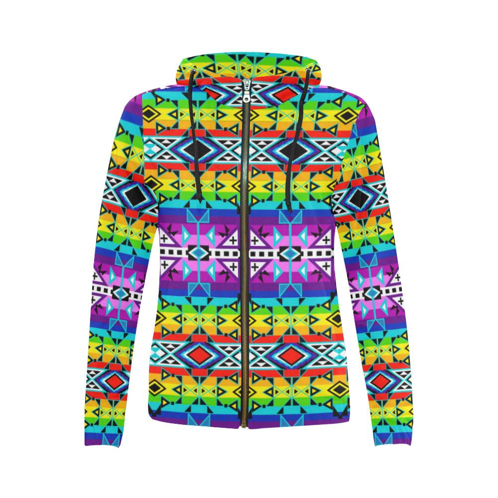 After the Rain All Over Print Full Zip Hoodie for Women (Model H14) All Over Print Full Zip Hoodie for Women (H14) e-joyer