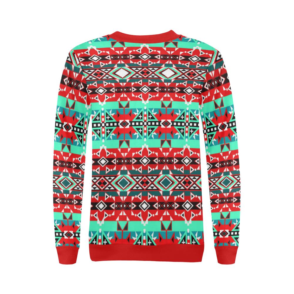 After the Southwest Rain All Over Print Crewneck Sweatshirt for Women (Model H18) Crewneck Sweatshirt for Women (H18) e-joyer