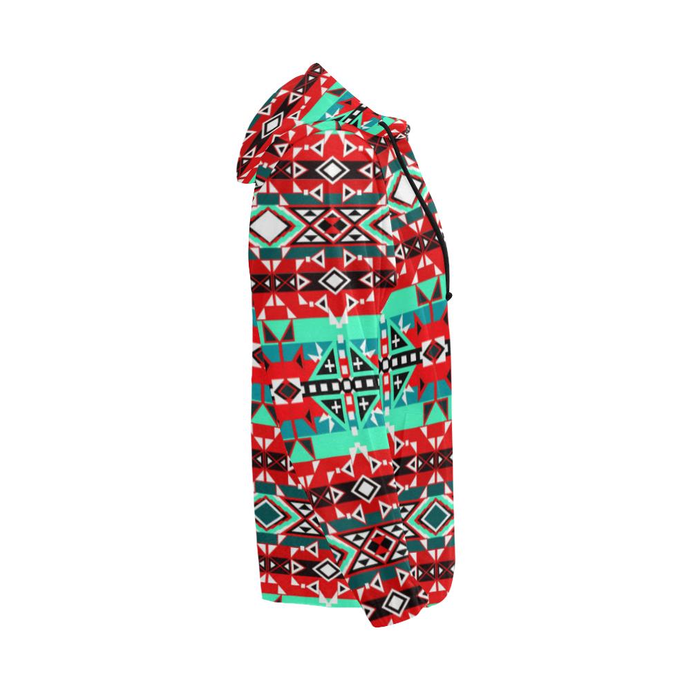 After the Southwest Rain All Over Print Full Zip Hoodie for Men (Model H14) All Over Print Full Zip Hoodie for Men (H14) e-joyer