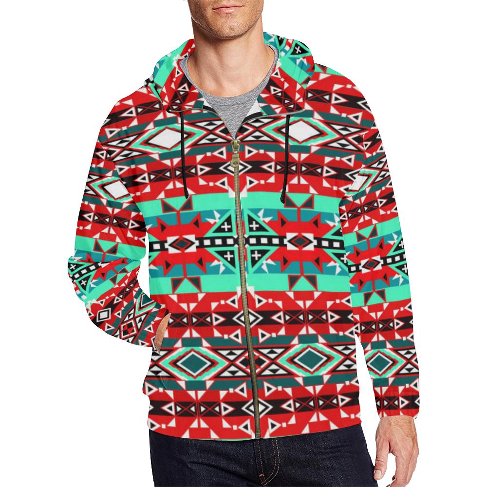 After the Southwest Rain All Over Print Full Zip Hoodie for Men (Model H14) All Over Print Full Zip Hoodie for Men (H14) e-joyer